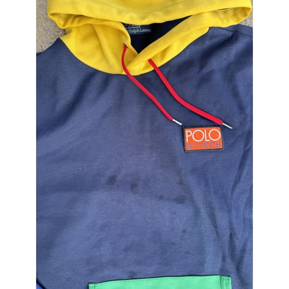 Polo Ralph‎ Lauren Polo Hi Tech Hoodie Men's XLarge Colorblock Sweatshirt